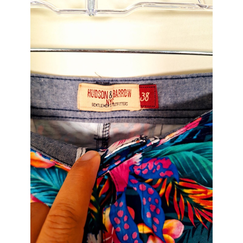 Hudson & Barrow NYC Men's Floral Chino Shorts Size 38 - Picture 7 of 7